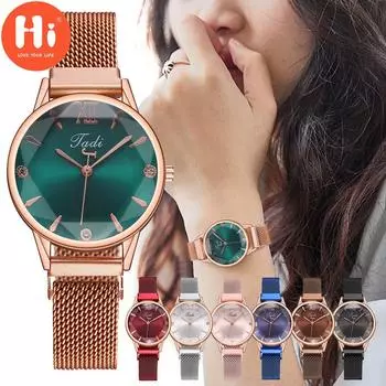 Привет модные часы Роскошные женские кварцевые часы Водонепроницаемые женские часы Женские наручные часы