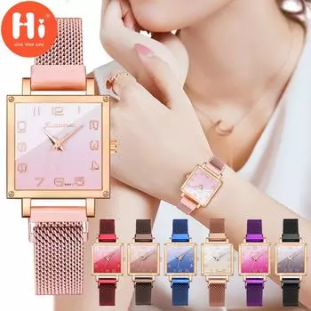 Привет модные часы Роскошные женские кварцевые часы Водонепроницаемые женские часы Женские наручные часы