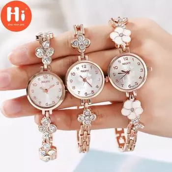 Привет модные часы Роскошные женские кварцевые часы Водонепроницаемые женские часы Женские наручные часы