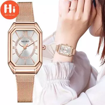 Привет модные часы Роскошные женские кварцевые часы Водонепроницаемые женские часы Женские наручные часы