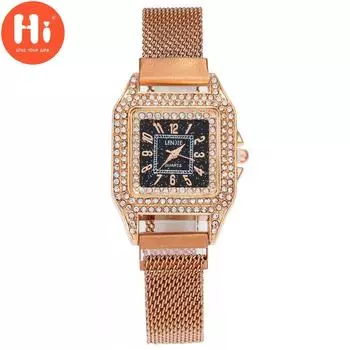 Привет модные часы Роскошные женские кварцевые часы Водонепроницаемые женские часы Женские наручные часы