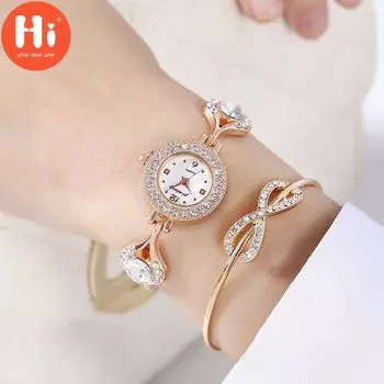 Привет модные часы Роскошные женские кварцевые часы Водонепроницаемые женские часы Женские наручные часы