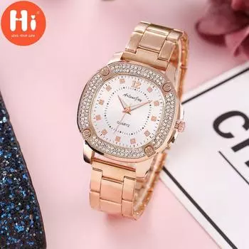 Привет модные часы Роскошные женские кварцевые часы Водонепроницаемые женские часы Женские наручные часы