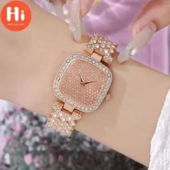 Привет модные часы Роскошные женские кварцевые часы Водонепроницаемые женские часы Женские наручные часы