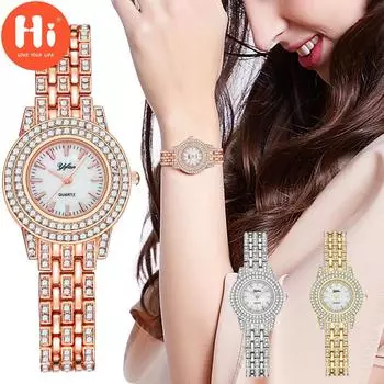 Привет модные часы Роскошные женские кварцевые часы Водонепроницаемые женские часы Женские наручные часы