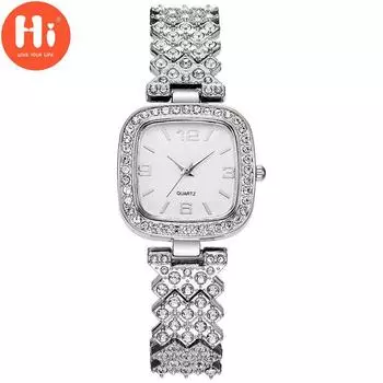 Привет модные часы Роскошные женские кварцевые часы Водонепроницаемые женские часы Женские наручные часы