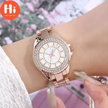 Привет модные часы Роскошные женские кварцевые часы Водонепроницаемые женские часы Женские наручные часы