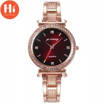 Привет модные часы Роскошные женские кварцевые часы Водонепроницаемые женские часы Женские наручные часы