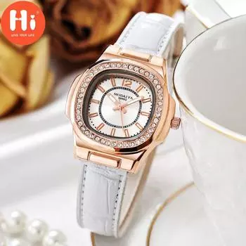 Привет модные часы Роскошные женские кварцевые часы Водонепроницаемые женские часы Женские наручные часы