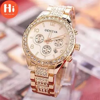 Привет модные часы Роскошные женские кварцевые часы Водонепроницаемые женские часы Женские наручные часы