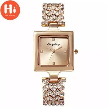 Привет модные часы Роскошные женские кварцевые часы Водонепроницаемые женские часы Женские наручные часы серебряный