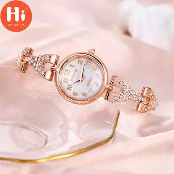 Привет модные часы Роскошные женские кварцевые часы Водонепроницаемые женские часы Женские наручные часы