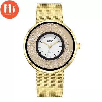 Привет модные часы Роскошные женские кварцевые часы Водонепроницаемые женские часы Женские наручные часы