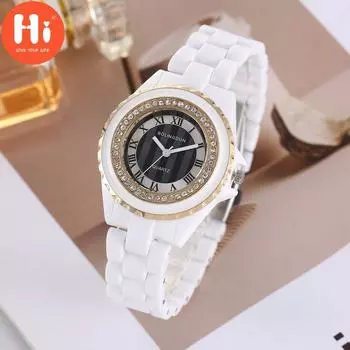 Привет модные часы Роскошные женские кварцевые часы Водонепроницаемые женские часы Женские наручные часы серый