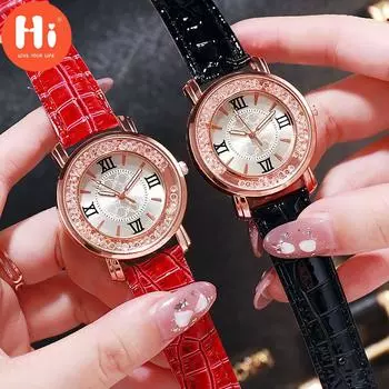 Привет модные часы Роскошные женские кварцевые часы Водонепроницаемые женские часы Женские наручные часы