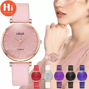 Привет модные часы Роскошные женские кварцевые часы Водонепроницаемые женские часы Женские наручные часы