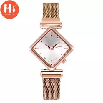 Привет модные часы Роскошные женские кварцевые часы Водонепроницаемые женские часы Женские наручные часы