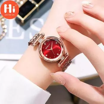 Привет модные часы Роскошные женские кварцевые часы Водонепроницаемые женские часы Женские наручные часы