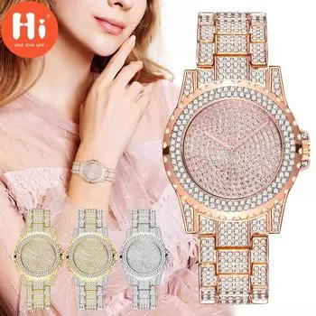 Привет модные часы Роскошные женские кварцевые часы Водонепроницаемые женские часы Женские наручные часы
