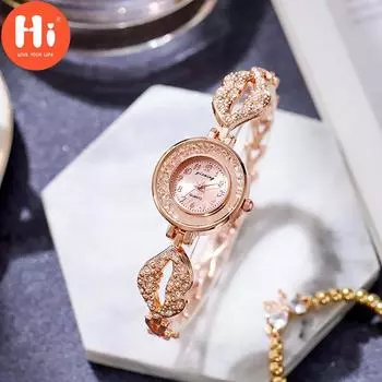 Привет модные часы Роскошные женские кварцевые часы Водонепроницаемые женские часы Женские наручные часы