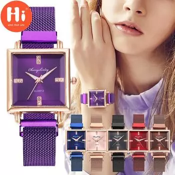 Привет модные часы Роскошные женские кварцевые часы Водонепроницаемые женские часы Женские наручные часы