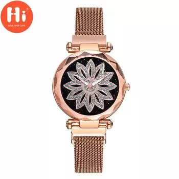 Привет модные часы Роскошные женские кварцевые часы Водонепроницаемые женские часы Женские наручные часы