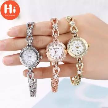 Привет модные часы Роскошные женские кварцевые часы Водонепроницаемые женские часы Женские наручные часы серебряный