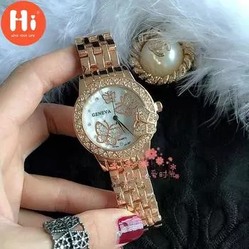 Привет модные часы Роскошные женские кварцевые часы Водонепроницаемые женские часы Женские наручные часы