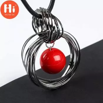 Привет модные ювелирные изделия женское ожерелье с подвеской-каплей длинная цепочка для свитера декоративная красный