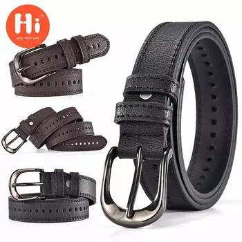 Привет мужской кожаный ремень Роскошные дизайнерские ремни Мужчины Высокое качество Мужской ремень с металлической пряжкой 100cm