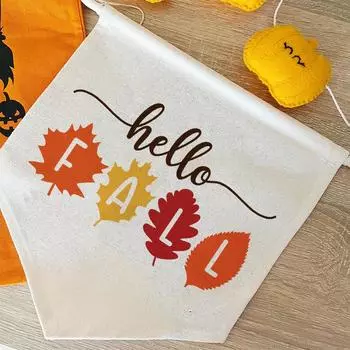 Привет осень настенный холст баннер жуткий Хэллоуин вечеринка дома дети мальчик девочка спальня украшение знак фон
