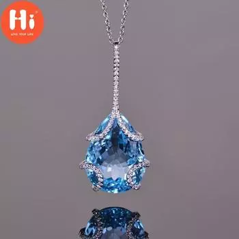 Привет Ожерелье Капля Воды Очарование Кулон Ожерелье Подарочные Ювелирные Аксессуары Девушки Женщины фиолетовый