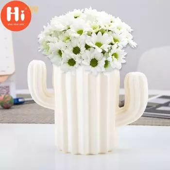 Привет пластиковая ваза в форме кактуса горшок для сушеных цветов розовый