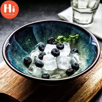 Привет, японская печь, миска для лапши рамэн, домашняя глазурованная кухонная посуда, миска для салата, супа, большая миска для риса, набор столовой посуды 15cm Bowl