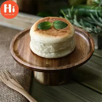 Привет японский деревянный поднос для еды для торта, фруктовый десерт, подставка, креативная свадебная вечеринка small