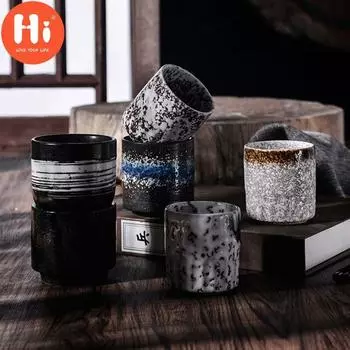 Привет, японский стиль, чаша для чая, керамическая чашка для чая, винтажная офисная кружка для воды, бытовая чайная посуда, посуда для напитков, креативные керамические чайные чашки, поделки