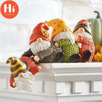 Привет, яркая рождественская фигурка, микро-элегантный стиль, пейзаж из смолы, рождественская тематическая настольная вечеринка, статуя, украшение, подарки для домашнего украшения, привет A