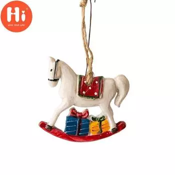 Привет, рождественские украшения, ретро, маленькая лошадка, рождественские носки, подвесные украшения, игрушки, подвеска в виде дерева для вечерние, украшение для дома, привет style 1
