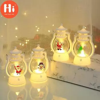 Привет Рождественский гирлянда, светодиодные фонари, Станта Клаус, снеговик, рождественские украшения для дома, 2022, детский подарок, украшение, Новый год, привет A