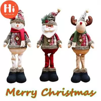 Привет Рождество Санта-Клаус Снежный человек Лось Кукла Украшение Рождественская елка Достойные украшенияПривет