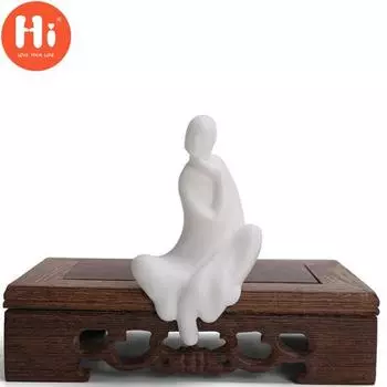 Привет Статуя Будды Компактный Гладкий Прочный Креативный Орнамент Имитация Монаха Миниатюрный Офисный ДекорПривет 3