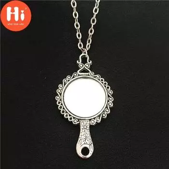 Привет, стильное элегантное волшебное зеркальное ожерелье для женщин, подвеска с рисунком зеркальной лозы, 70 см, длинная цепочка, роскошный подарок, ожерелья