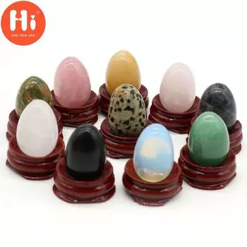 Привет, украшение из натурального камня в форме яйца с подставкой, искусственный орнамент, счастливый подарок, украшения для спальни, сада, офиса, стола, привет Balmatin/20X30mm