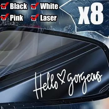 Привет, великолепная наклейка на автомобиль 8,3x3 см, зеркало заднего вида, декоративная наклейка для самостоятельного изготовления, автоматическая наклейка для мотоцикла, ноутбука, стильная наклейка для модификации x1