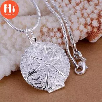 Привет женщины фото медальон полый круглый кулон цепочка в виде змеи ожерелье подарок