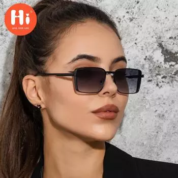 Привет, женские и мужские винтажные летние черные солнцезащитные очки, модные уличные солнцезащитные очки для вождения