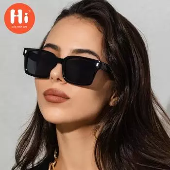 Привет, женские и мужские винтажные летние черные солнцезащитные очки, модные уличные солнцезащитные очки для вождения