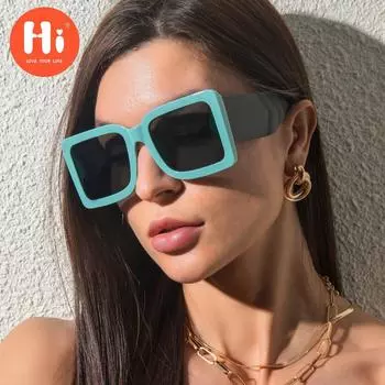 Привет, женские и мужские винтажные летние черные солнцезащитные очки, модные уличные солнцезащитные очки для вождения