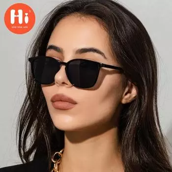 Привет, женские и мужские винтажные летние черные солнцезащитные очки, модные уличные солнцезащитные очки для вождения