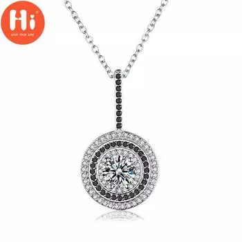 Привет женское ожерелье ювелирные изделия круглые Bijoux черные подвески из шпинели ожерелье подарок девушке